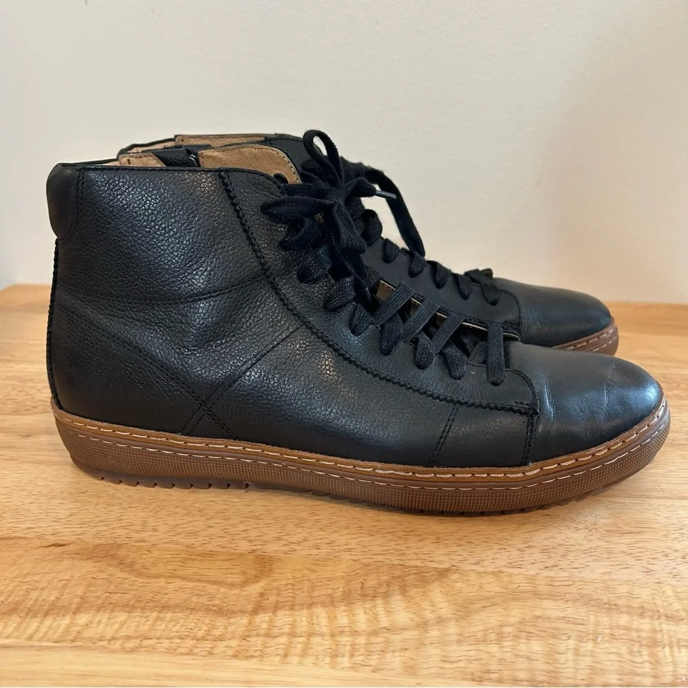 Florsheim Limited Crew Black Leather High Top Sneakers‎ Men’s 11M